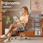 ELABEST Mesh Office Chair, Ergonomic Computer Desk Chair, Sturdy Task Chair- - Image 6