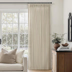 Extra Wide 70 Inch Warm Beige Light Filtering Curtains 92 Inches Long - Image 7