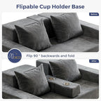 MAXYOYO Loveseat Sofa Bed, 4 in 1 Convertible Boneless Couch Folding Recliner - Image 4