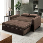 Serta Ainsley Loveseat with Pull Out Sleeper Microfiber Java Full - Image 2
