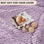 L'AGRATY Chunky Knit Throw Blanket - Image 6
