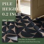 Lahome Semi Circle Easy Jute Kitchen Runner Rug, 2x6 Non Slip Runner Rug | - Image 5