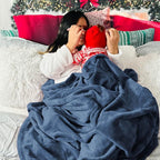 Bedsure GentleSoft Fleece Bed Blankets Full Size Blue - Image 6