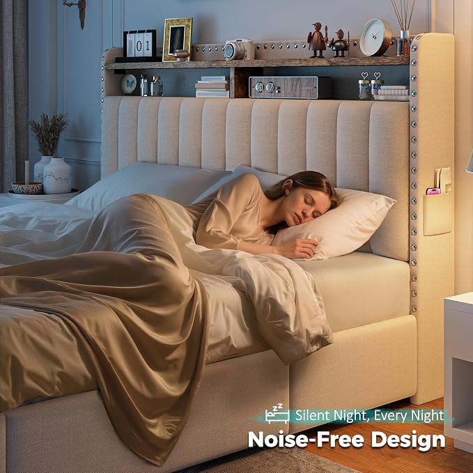 EnHomee Upholstered Full Bed Frame - Image 7