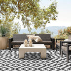SAND MINE Waterproof Outdoor Rug 8x10 ft, Plastic Reversible Rug, Modern Area - Image 8