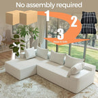 108"Modern Sectional Sofa, Modular Convertible L-Shape Sofas, Upholstered - Image 6