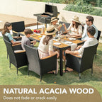 Devoko Outdoor Patio Dining Sets 9 Pieces Wicker Outdoor Dining Table and - Image 3