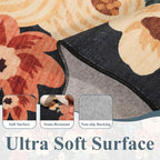 DUKINO 3x5 Area Rugs, Non Slip Floral Washable Rug - Image 7