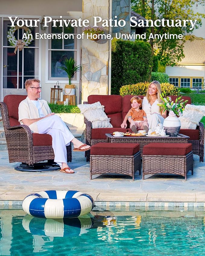 HILLGA 6-Piece Luxury Patio Furniture Set - Image 3