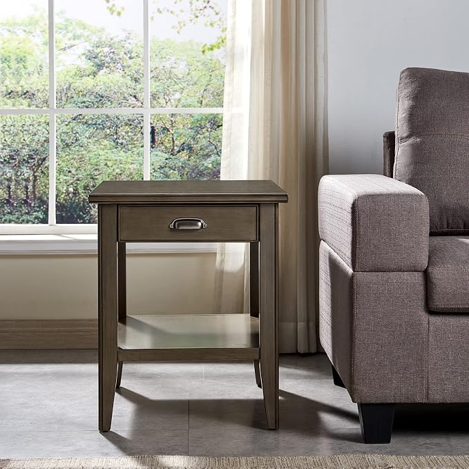 Leick Home Laurent End Table, Solid Wood, - Image 9