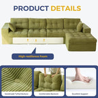 MAXYOYO 132" L Shaped Modular Sectional Sofa - Image 5