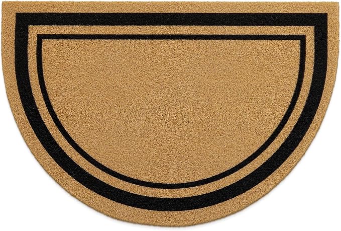 OLANLY Half Circle Front Door Mat, Low Profile Doormat, Stain and Fade Resistant by OLANLY