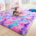 5x7 Tie-Dyed Pink Purple Blue Fluffy Area Rug Non-Slip by ModernHomeDecor