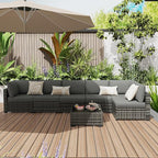 KIGOTY Patio Furniture Set, 7 Pieces Modular Outdoor Sectional Sofa, PE Rattan - Image 8