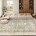 9x12 Area Rugs for Living Room, Large Washable Rug, Dining Room, Low Pile - Image 4