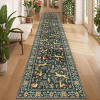 DUKINO 2x12 Washable Runner Rug, Non Slip Animal Rug by DUKINO