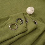 YoungsTex Green Linen Curtains 45 Inches Length, Short Window Drapes Light - Image 7