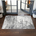 Abstract 2x4 Entryway Area Rugs: Washable Water Resistant Kitchen Rug Non-Slip by HYHAOYUNLAI