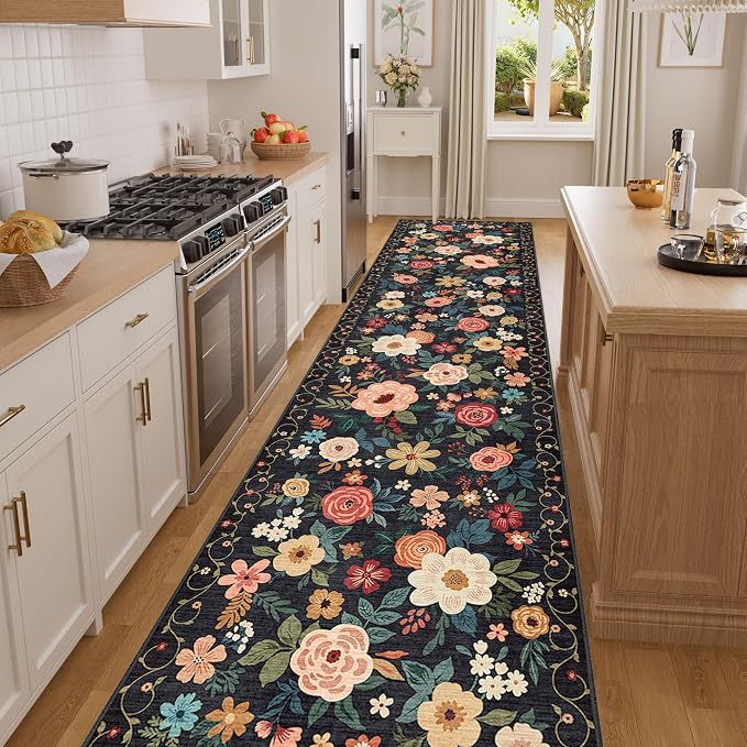 DUKINO 2x14 Runner Rug, Washable Long Kitchen Runner Rug Non Slip, Low Pile - Image 6