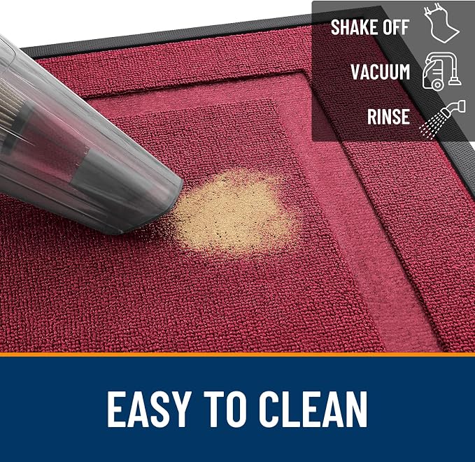 OLANLY Front Door Mat Outside 35x23, All-Season Heavy-Duty Rubber Doormat | - Image 5
