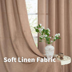YoungsTex Linen Curtains 90 Inch Length, Light Filtering Drapes - Image 6