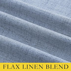 NICETOWN Stone Blue Vintage Linen 100% Blackout Curtains - Image 7