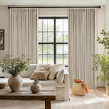 Oatmeal Pinch Pleated Blackout 90 Inch Curtains 70 Inch Wide Dual Layer | Pinch by Twodrapes