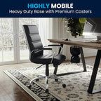 Flash Furniture Whitney Mid-Back Swivel LeatherSoft Desk Chair - Image 6