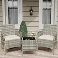GarveeLife 3 Piece Patio Furniture Set, Rattan Outdoor Furniture by GarveeLife
