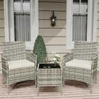 GarveeLife 3 Piece Patio Furniture Set, Rattan Outdoor Furniture by GarveeLife