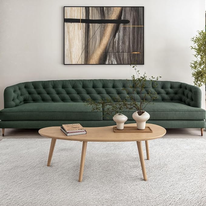 Camaflexi Mid Century Modern Abstract Shaped Coffee Table/Wood/Light Oak Finish - Image 2