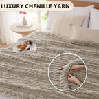 L'AGRATY Chunky Knit Throw Blanket - Image 3