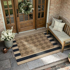 Lahome Colette Checkered Easy Jute Rug, 2x3 Entryway Rug Indoor Outdoor Front - Image 2