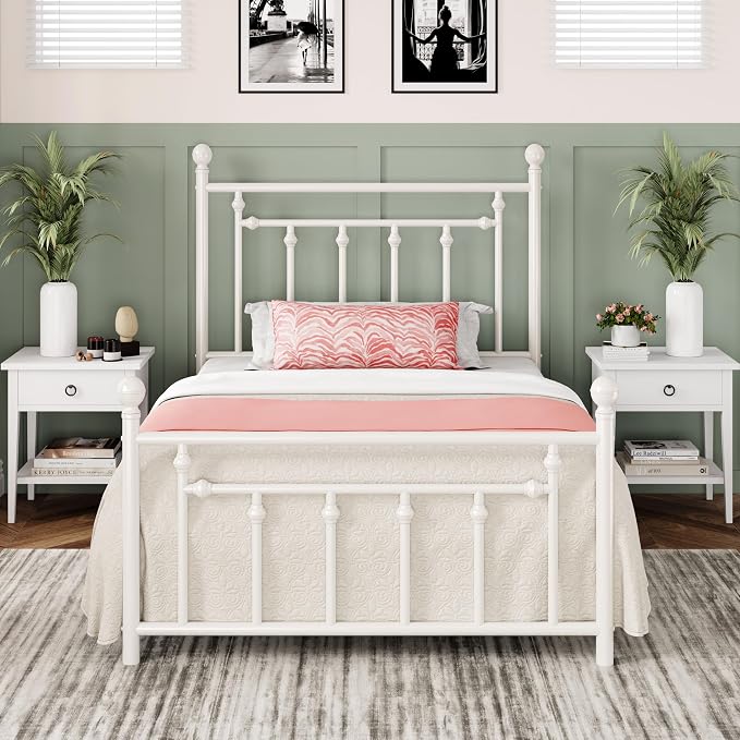 Allewie 14 Inch Twin Size Metal Platform Bed Frame by Allewie
