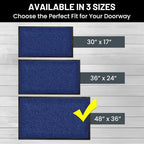 Front Door Mat Indoor Outdoor Welcome Entryway Entrance Doormat, 48x36 Blue | - Image 5