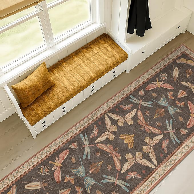 2'6"x8' 8ft Long Hallway Runner Rug, Stain Resistant Non-Slip Kitchen Floor Mats - Image 6