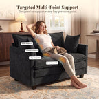 Loveseat Sofa with Cloud 3-Layer Cushion & 27" Deep Seat, Modern Small Couch - Image 7