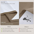 Latte Dual Layer Blackout 102 Inch Length Curtains 2 Panels Pinch Pleated | - Image 5