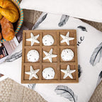 NIKKY HOME Beach Tic Tac Toe for Fun Starfish Sand Dollar Coastal House Coffee - Image 4