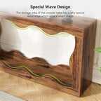LITTLE TREE 63-Inch Entryway Table, Chic Design, Farmhouse Sofa Table Behind - Image 5