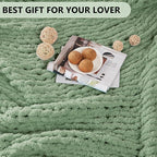 L'AGRATY Chunky Knit Throw Blanket - Image 6