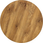 Round Coffee Table 24 in, Modern Wood Grain Living Room Table - Image 8