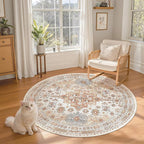 Round Rug 5ft, Circle Rug for Dining Room Table, Dining Room, Nursery Room - Image 3