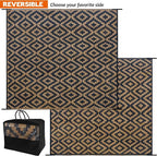 SAND MINE Reversible Mats, Plastic Straw Rug, Modern Area Rug, Large Floor Mat - Image 3