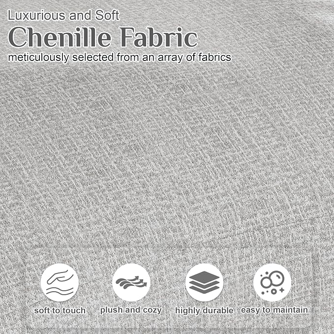 134" Oversized Sectional Sofa for Living Room, Modern Luxury Plush Chenille - Image 5