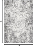 UERMEI 2x3 Entryway Area Rug: Washable Neutral Modern Abstract Small Rug - Image 2