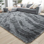 4x6 Grey Fluffy Soft Area Rug Non-Slip - Image 7
