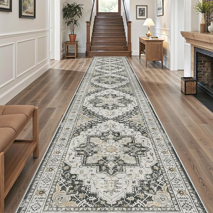 Madane Hallway Runner Rug 3x16 Washable Kitchen Runners Long, Low-Pile - Image 3