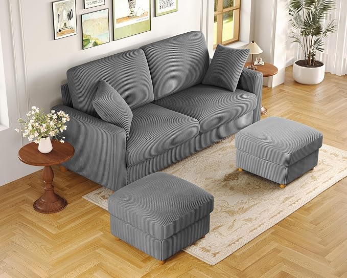 Kidirect 70in U Shaped Couch, Modular Sofa No Tool Assembly, Comfy Sectional by Kidirect