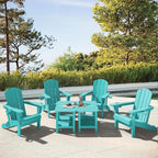 SERWALL Double Adirondack Side Table End Table Set of 2- Tiffany - Image 9